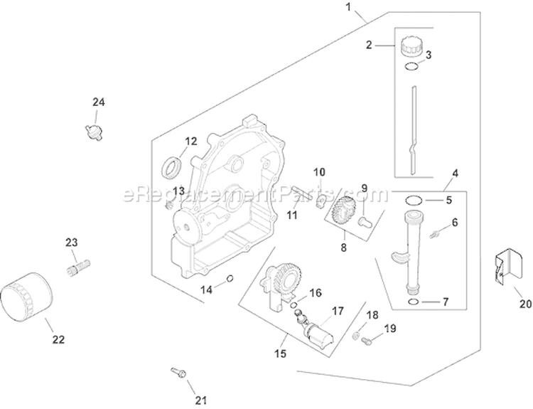Page L Diagram and Parts List for CH20S-64717  Kohler Engine