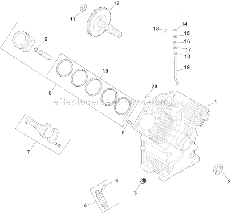 Page C Diagram and Parts List for CH20S-64717  Kohler Engine
