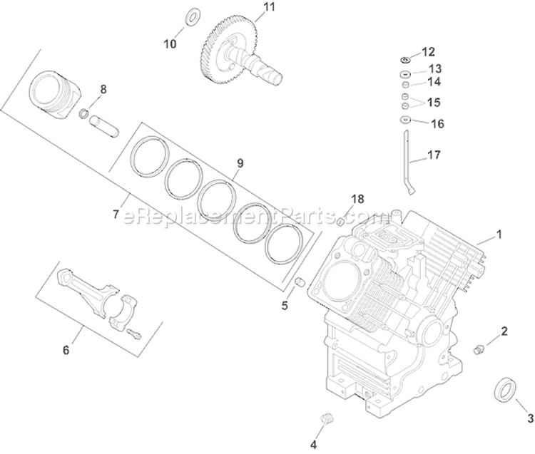 Page C Diagram and Parts List for CH18GS-62628  Kohler Engine