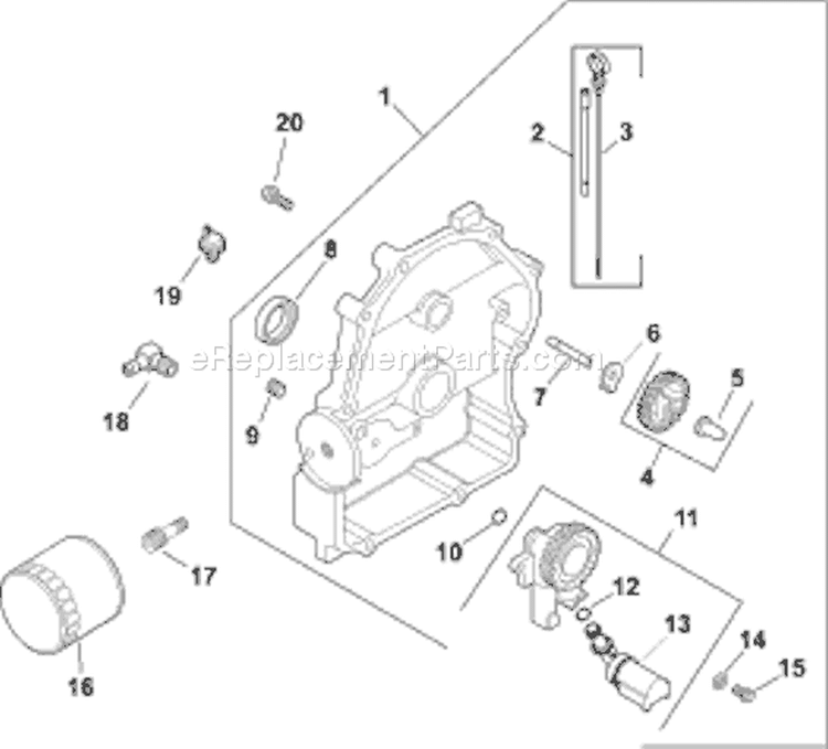 Page L Diagram and Parts List for CH20S-64725  Kohler Engine