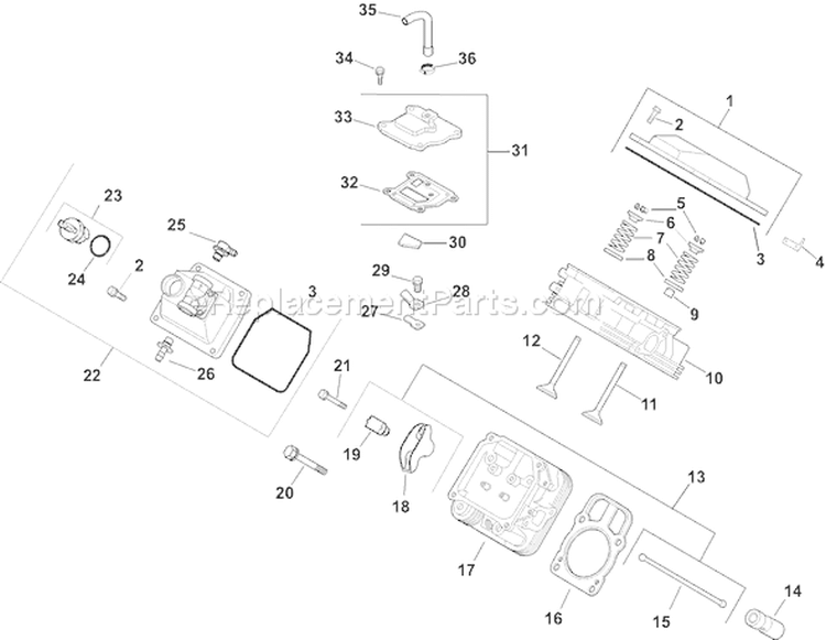 Page I Diagram and Parts List for CH20S-64645  Kohler Engine