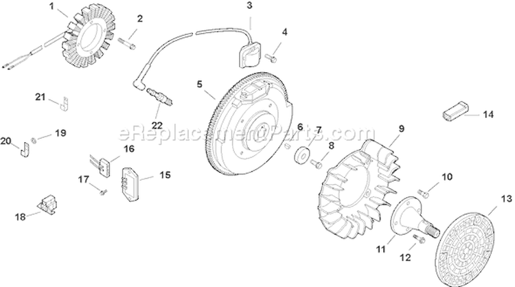 Page J Diagram and Parts List for CH20S-64726  Kohler Engine