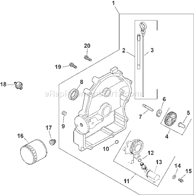 Page L Diagram and Parts List for CH20S-64749  Kohler Engine