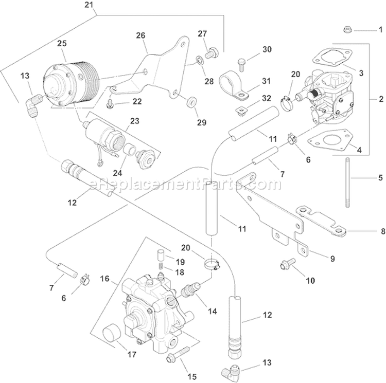 Page H Diagram and Parts List for CH20S-64570  Kohler Engine