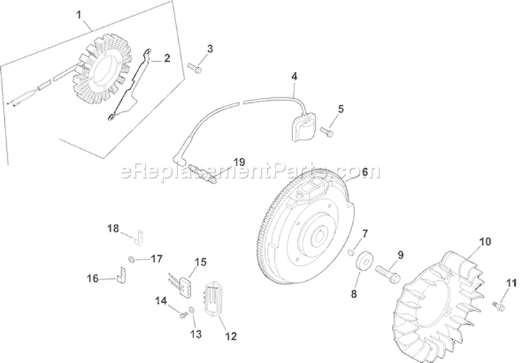 Page J Diagram and Parts List for CH20S-64763  Kohler Engine