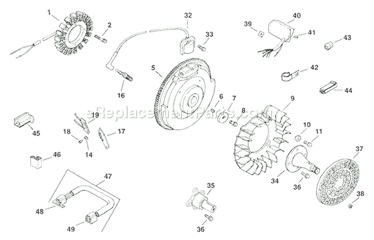 Page L Diagram and Parts List for CH22-66515  Kohler Engine