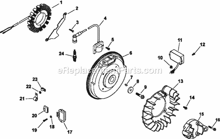 Page J Diagram and Parts List for CH22-66549  Kohler Engine