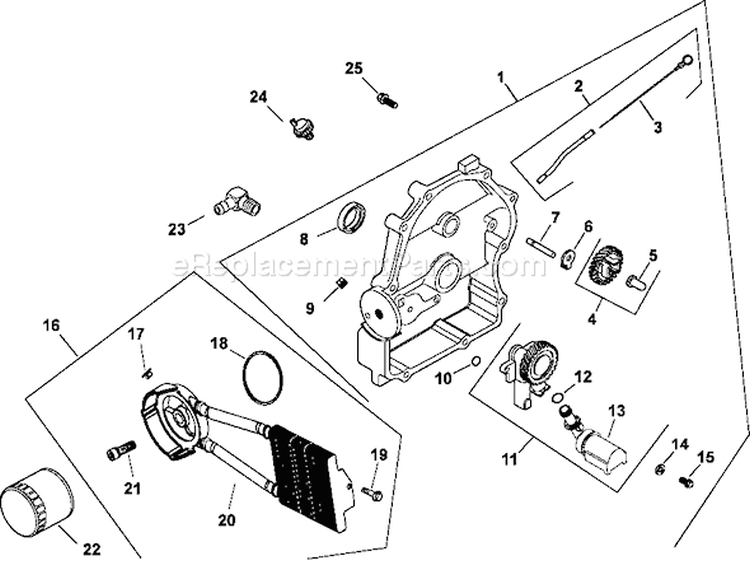 Page K Diagram and Parts List for CH22-66556  Kohler Engine