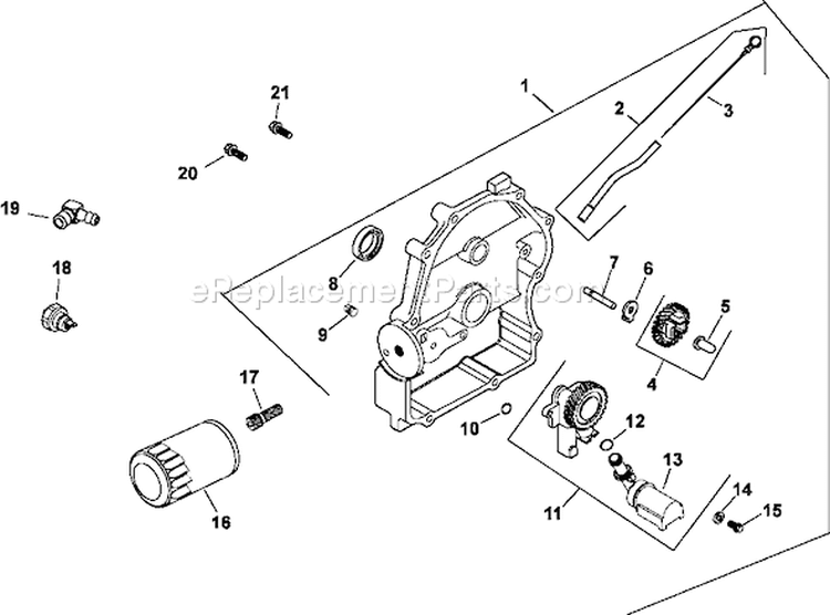 Page K Diagram and Parts List for CH22-66558  Kohler Engine