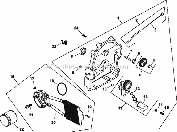 Page M Diagram and Parts List for CH22-76518  Kohler Engine