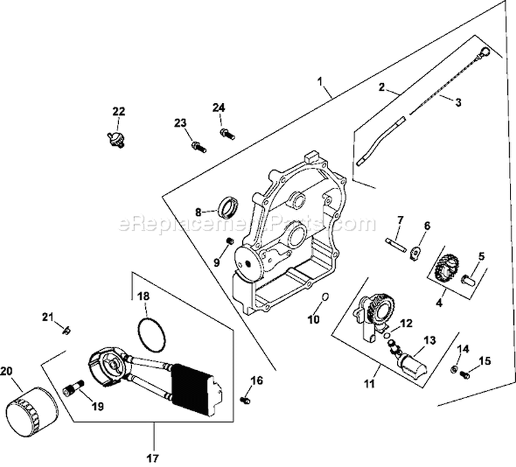 Page K Diagram and Parts List for CH22-76594  Kohler Engine