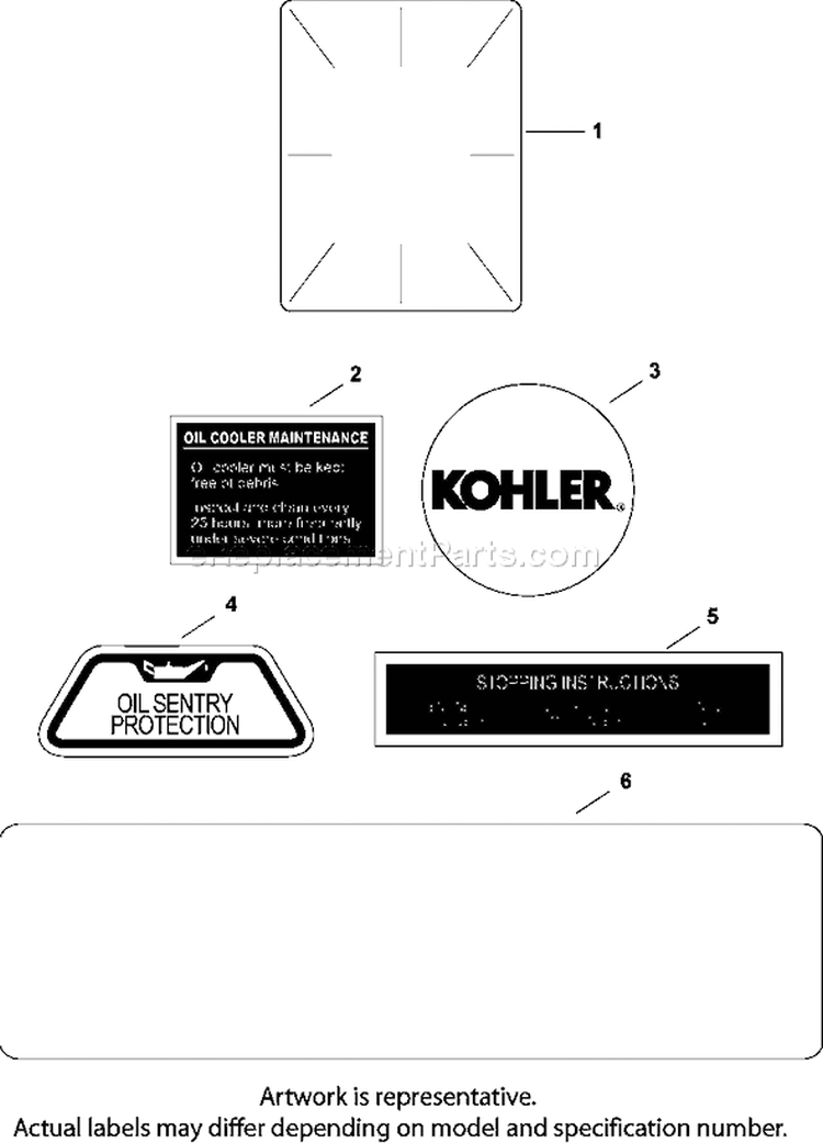 Page E Diagram and Parts List for CH22-76594  Kohler Engine