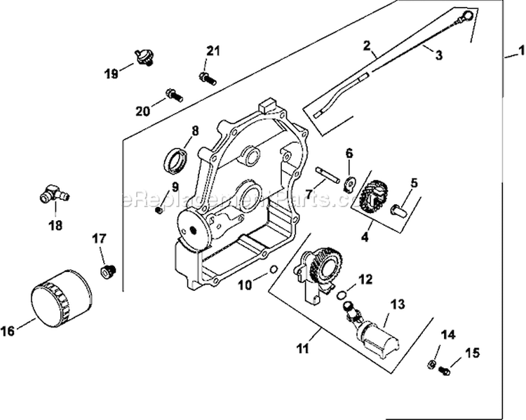 Page K Diagram and Parts List for CH22-76571  Kohler Engine