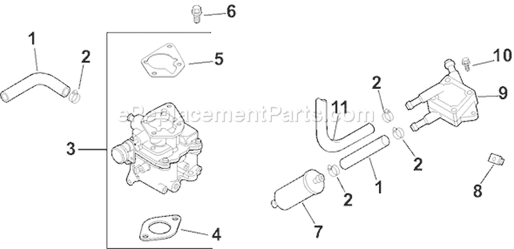 Page H Diagram and Parts List for CH22QS-66531  Kohler Engine