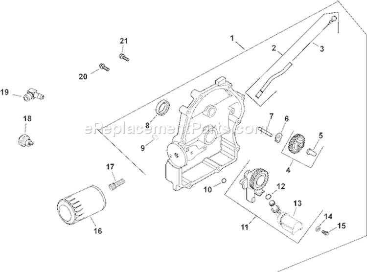 Page L Diagram and Parts List for CH22S-66558  Kohler Engine