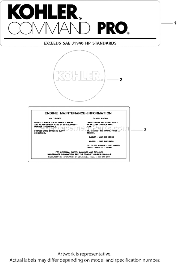 Page E Diagram and Parts List for CH22S-66557  Kohler Engine