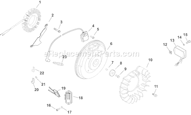 Page J Diagram and Parts List for CH22S-66551  Kohler Engine