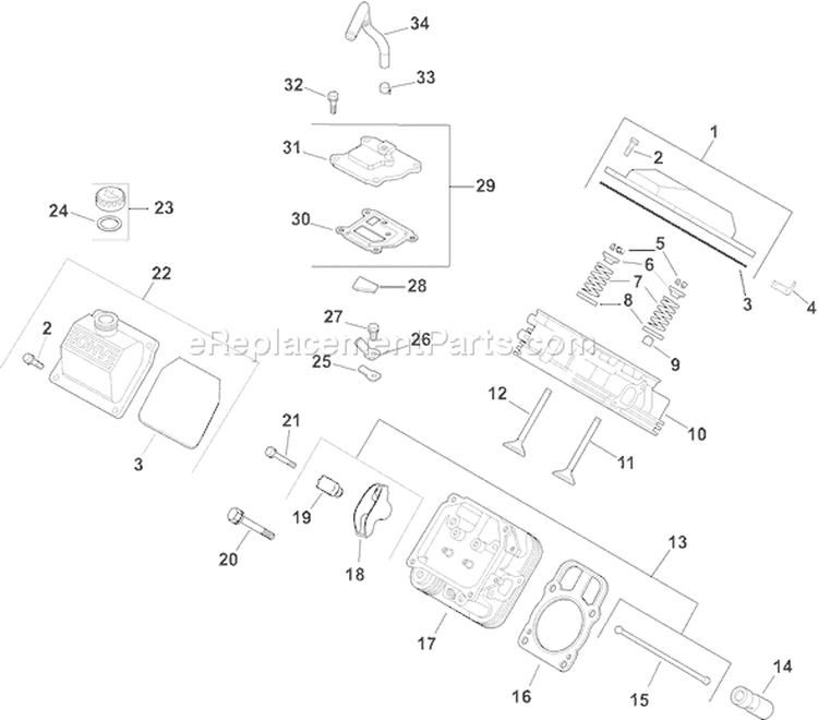 Page I Diagram and Parts List for CH22S-66551  Kohler Engine