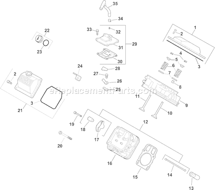 Page I Diagram and Parts List for CH22S-76551  Kohler Engine