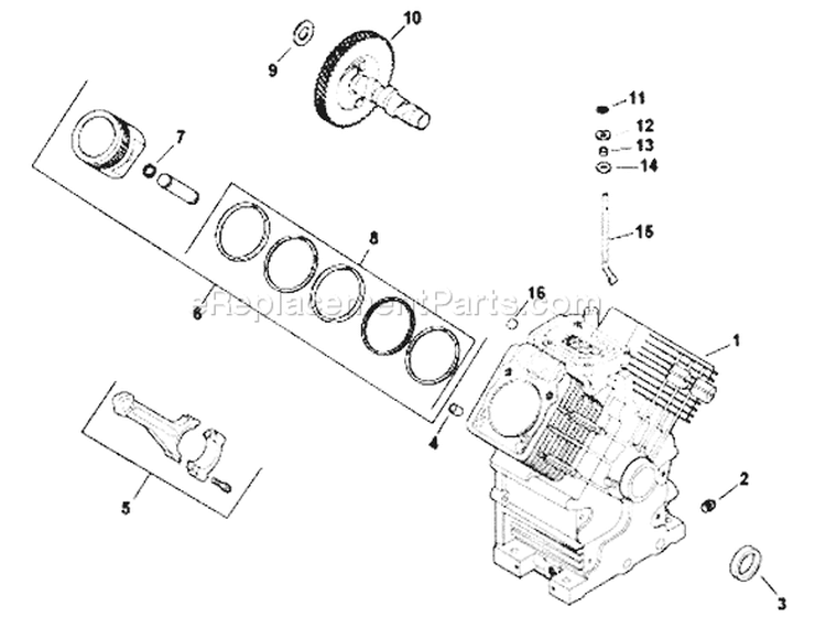 Page C Diagram and Parts List for CH20S-64691  Kohler Engine