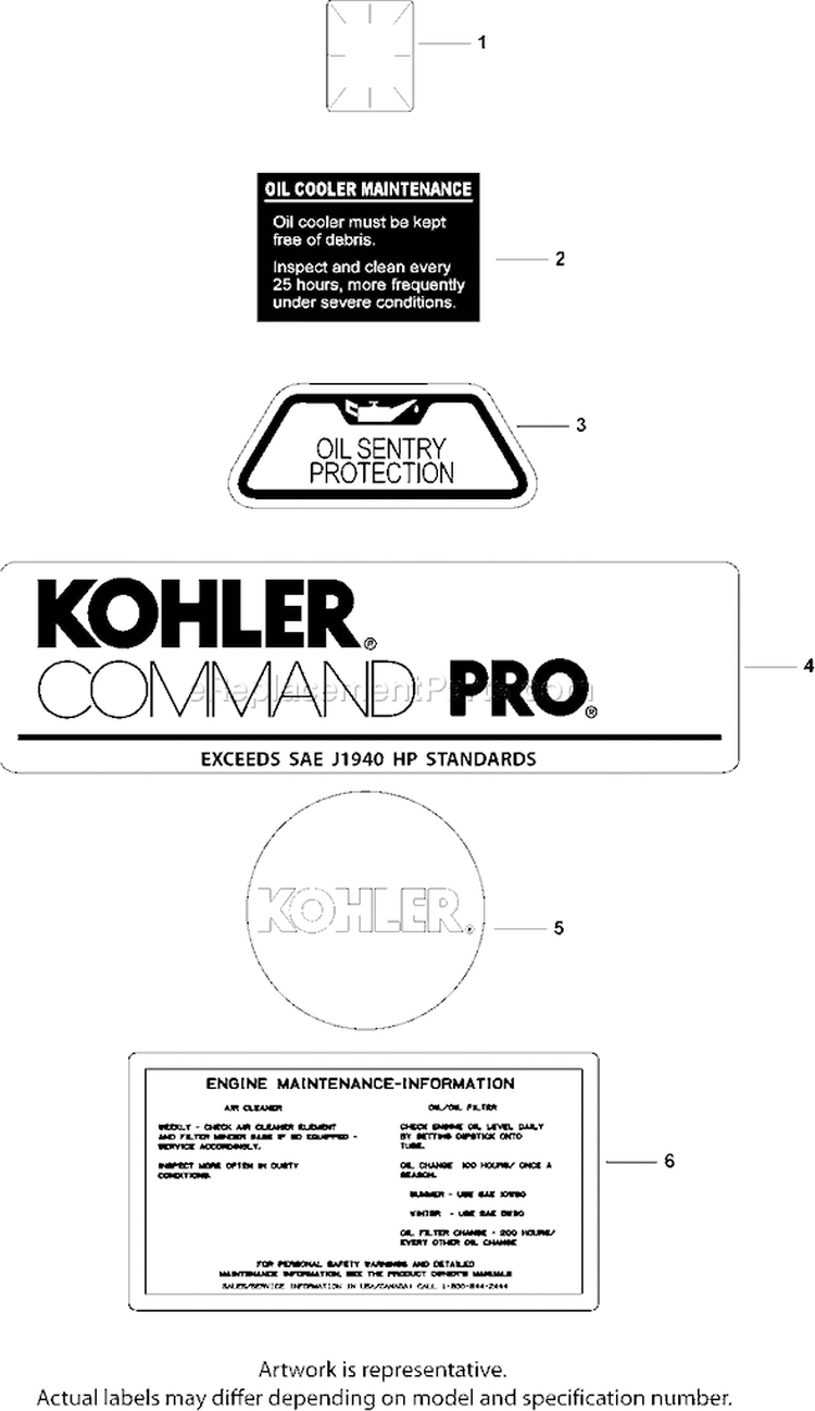 Page E Diagram and Parts List for CH22S-76565  Kohler Engine