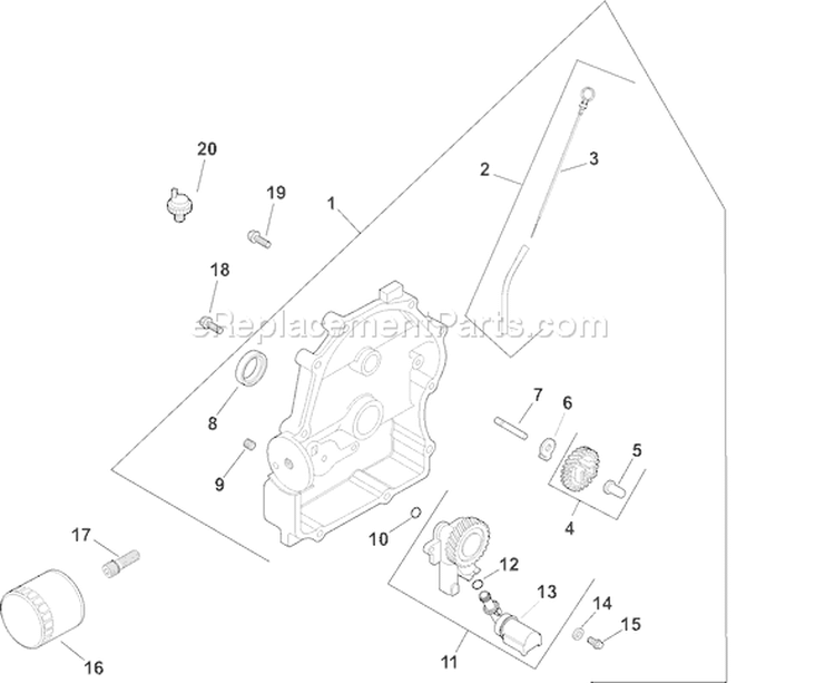 Page L Diagram and Parts List for CH20S-64614  Kohler Engine