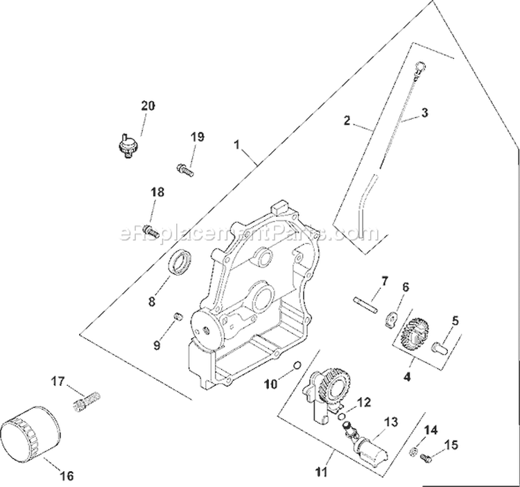 Page L Diagram and Parts List for CH22S-76575  Kohler Engine