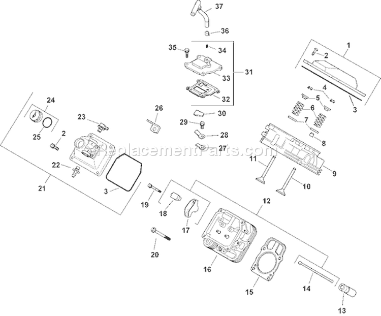 Page I Diagram and Parts List for CH22S-76575  Kohler Engine