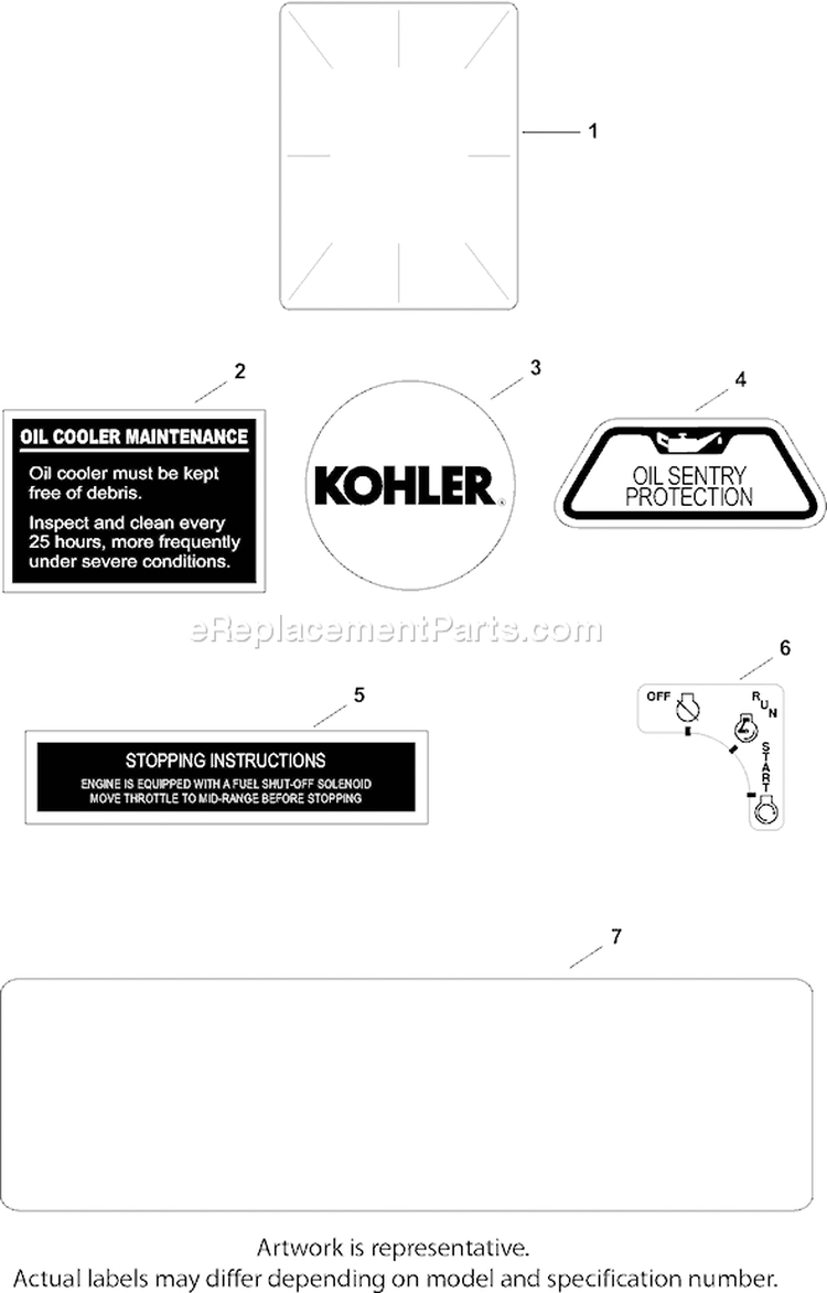 Page E Diagram and Parts List for CH22S-76501  Kohler Engine