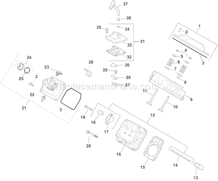 Page I Diagram and Parts List for CH22S-76501  Kohler Engine