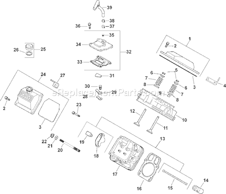 Page I Diagram and Parts List for CH22S-76603  Kohler Engine