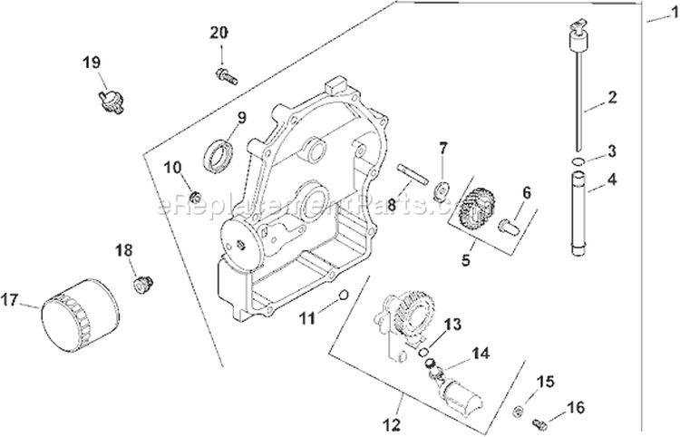 Page L Diagram and Parts List for CH22S-76620  Kohler Engine