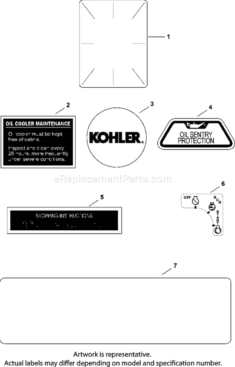 Page E Diagram and Parts List for CH22-76593  Kohler Engine