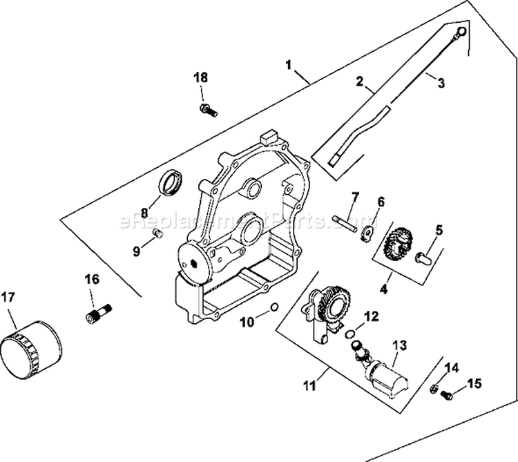 Page K Diagram and Parts List for CH23-76510  Kohler Engine