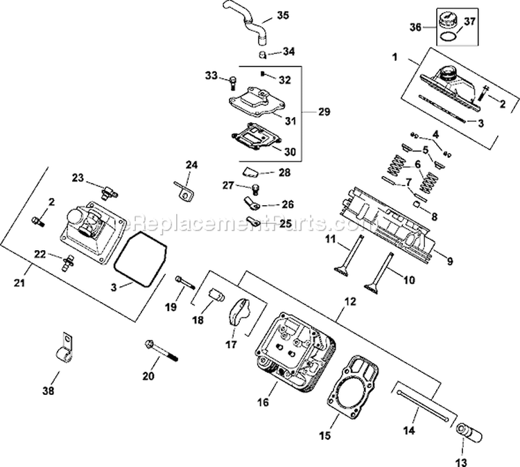Page I Diagram and Parts List for CH23-76510  Kohler Engine