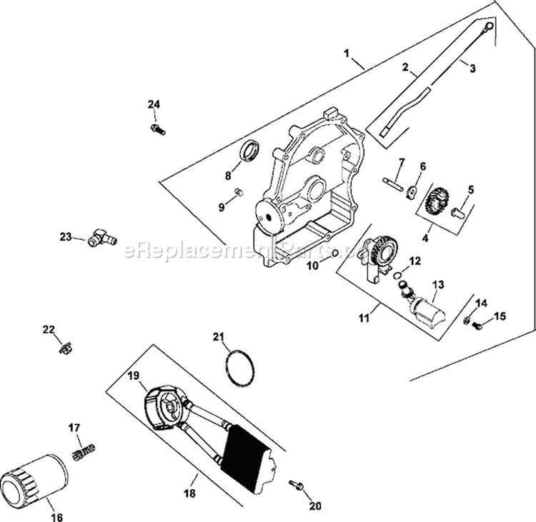 Page L Diagram and Parts List for CH23-76528  Kohler Engine