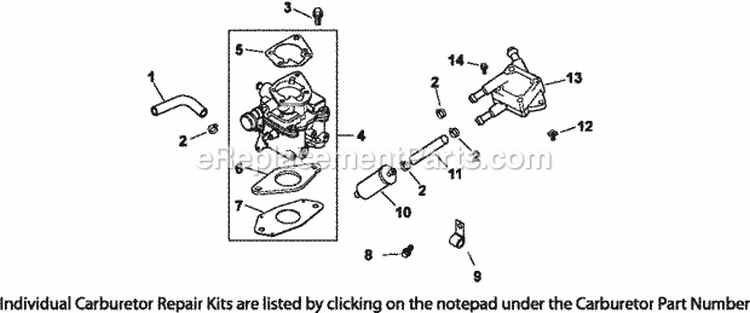 Page J Diagram and Parts List for CH23-76528  Kohler Engine