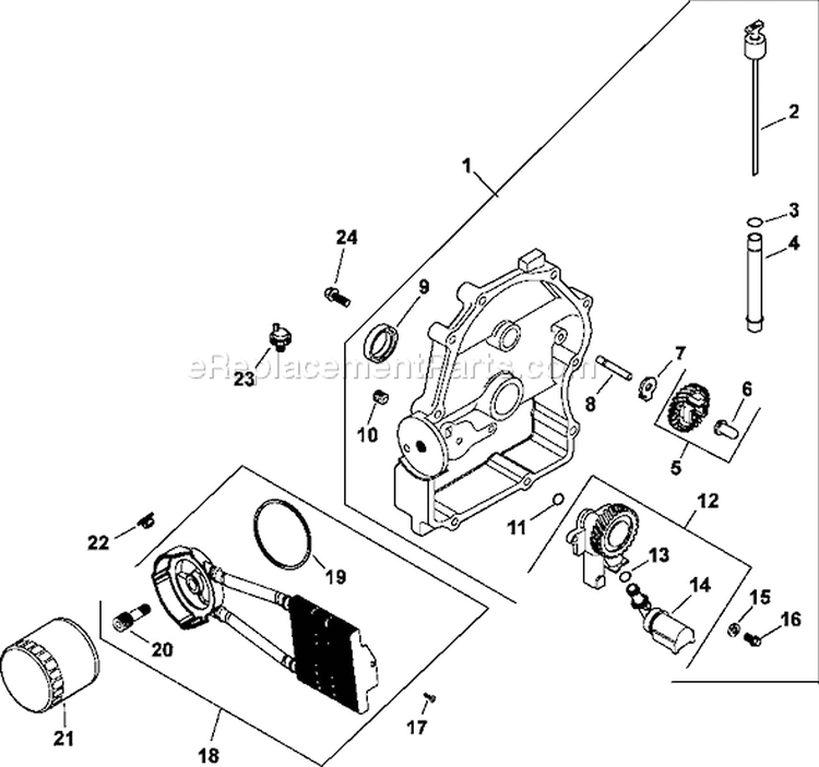 Page M Diagram and Parts List for CH22-76529  Kohler Engine
