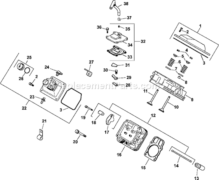 Page I Diagram and Parts List for CH23-76535  Kohler Engine