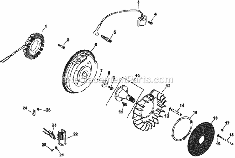 Page L Diagram and Parts List for CH20-64660  Kohler Engine