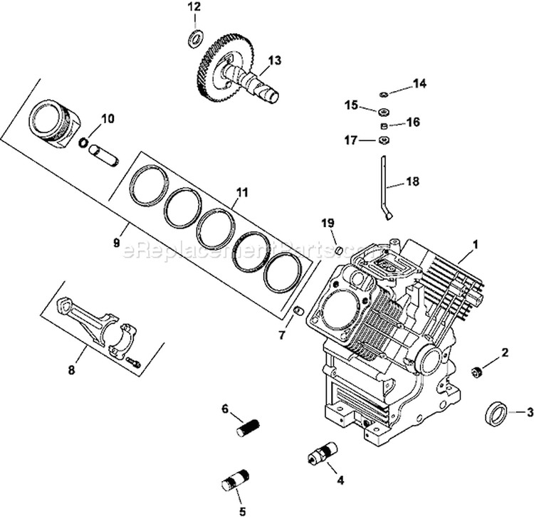 Page B Diagram and Parts List for CH23-76541  Kohler Engine