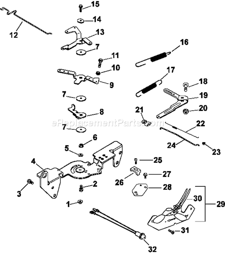Page E Diagram and Parts List for CH23-76543  Kohler Engine