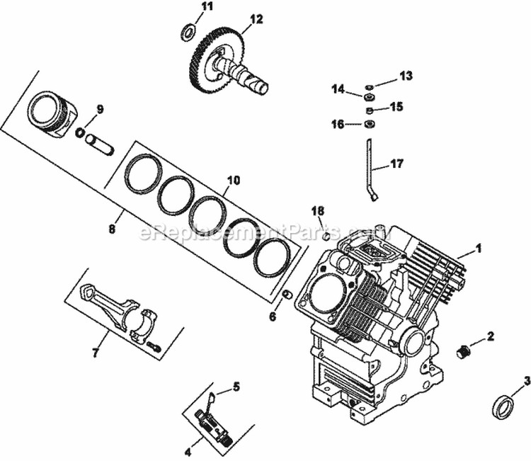 Page D Diagram and Parts List for CH20-64740  Kohler Engine