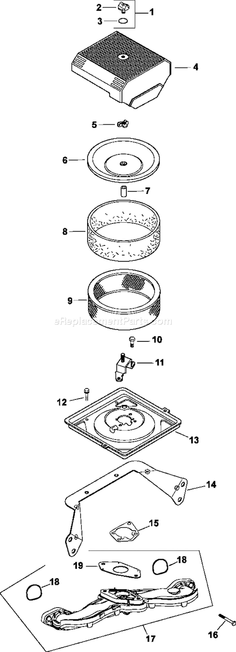 Page A Diagram and Parts List for CH23-76553  Kohler Engine