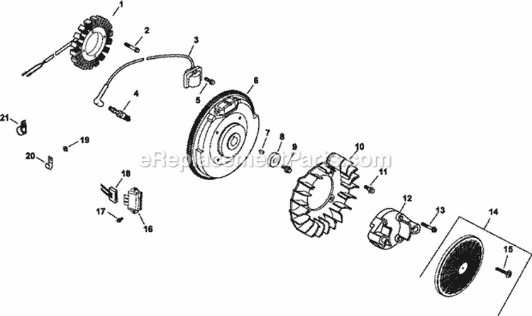 Page K Diagram and Parts List for CH18-62617  Kohler Engine