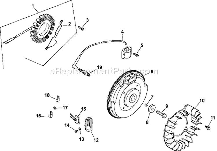 Page J Diagram and Parts List for CH23-76561  Kohler Engine