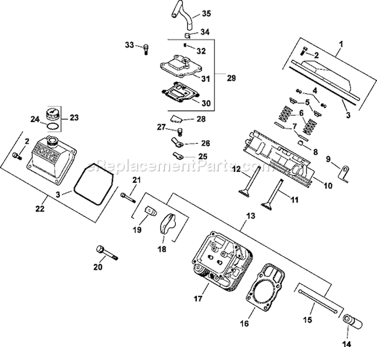 Page I Diagram and Parts List for CH23-76554  Kohler Engine
