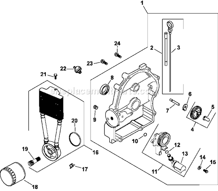 Page L Diagram and Parts List for CH23-76582  Kohler Engine