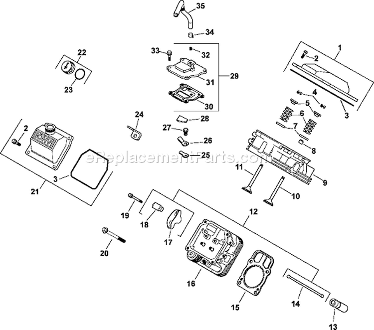 Page I Diagram and Parts List for CH23-76585  Kohler Engine