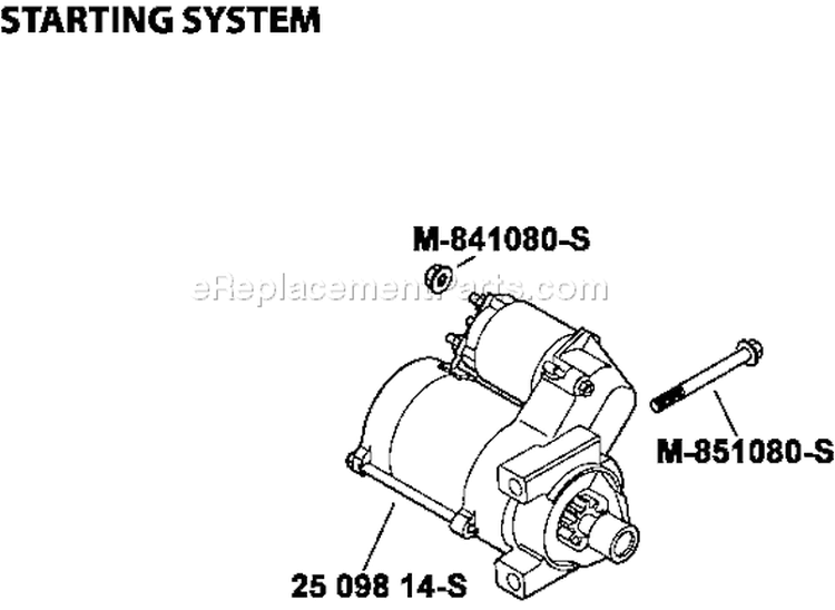 Page M Diagram and Parts List for CH23-76590  Kohler Engine